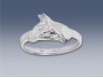 NP3 P - Stříbrný prsten Hlava koně